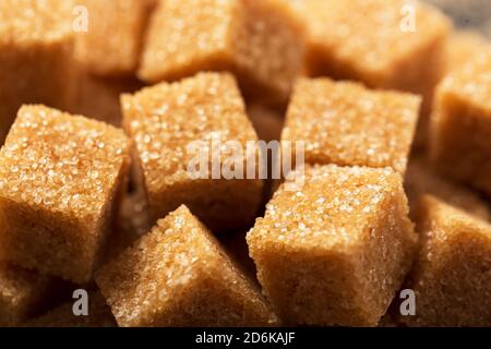 Pieces of brown sugar close-up macro, close up Stock Photo