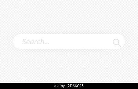 Search bar. Search window with shadow. Search boxes with shadow on transparent background. Vector EPS 10 Stock Vector