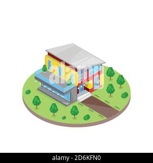 Modern house icon, isometric 3d style Stock Vector Image & Art - Alamy