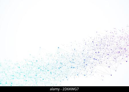 Global network connection concept. Big data visualization. Social network communication in the global computer networks. Internet technology. Business Stock Photo