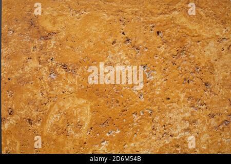 shell limestone panel in orange as background photo Stock Photo