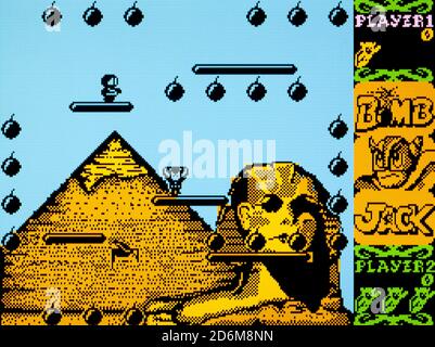 Jack Bazel 絵 Bomb Jack - Sinclair ZX Spectrum Videogame - Editorial use