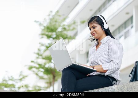 Indian businesswoman working Stock Photo