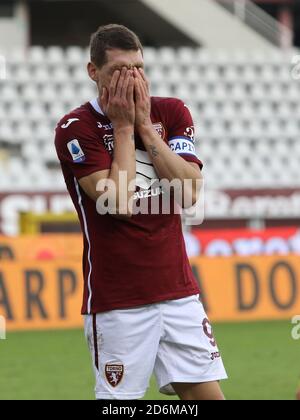 Turin, Italy. 18th Oct, 2020. Turin, Italy, 18 Oct 2020, 09 Andrea Belotti (Torino FC) during Torino vs Cagliari - italian soccer Serie A match - Credit: LM/Claudio Benedetto Credit: Claudio Benedetto/LPS/ZUMA Wire/Alamy Live News Stock Photo