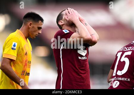 Turin, Italy. 18th Oct, 2020. TURIN, ITALY - October 18, 2020: Andrea Belotti of Torino FC looks dejected during the Serie A football match between Torino FC and Cagliari Calcio. (Photo by Nicolò Campo/Sipa USA) Credit: Sipa USA/Alamy Live News Stock Photo