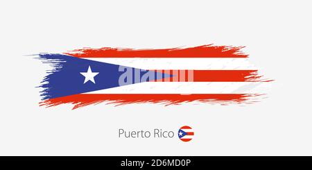 PR Flag Brush Style Puerto Rico Flag Poster by Mister Tee - Pixels