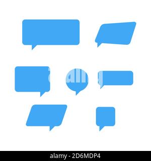 Modern speech set of bubbles isolated on white background . Stock Vector