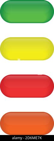 Set of glossy button icons for your design. Stock Vector