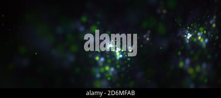 Colorful computer generated fractal abstract background. Multi colored glowing bokeh over dark space Stock Photo