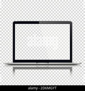 Isolated laptop with transparent screen Stock Vector