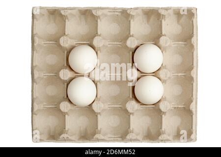 Cage with chicken eggs Stock Photo
