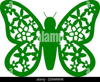 Vector graphic of a butterfly in Green Stock Vector