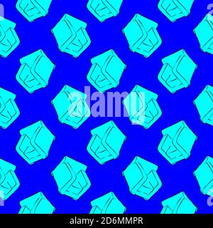 Light blue armchair, seamless pattern on dark blue background. Stock Vector