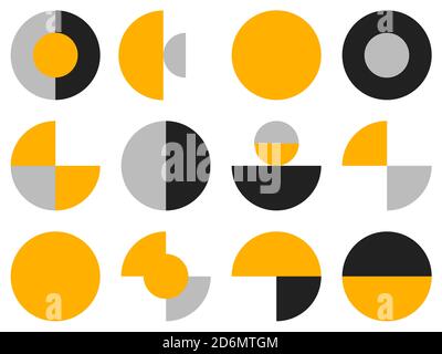 Trendy bauhaus pattern. Bauhaus poster. Vector geometric abstract circle shapes Stock Vector