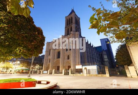The Basilica of Saint-Denis is the symbol for a 1000 years of the French royal family ties with Christianity. Paris. France. Stock Photo