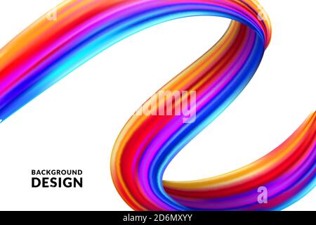 Banner, presentation or poster creative colorful design. Vibrant gradients fluid paints background. Vector illustration. Stock Vector