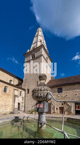 Baume-Les-Messieurs, France - 09 01 2020: View of the monastery of Baume Stock Photo