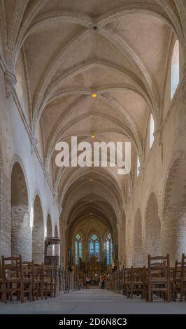 Baume-Les-Messieurs, France - 09 01 2020: View inside the monastery of Baume Stock Photo