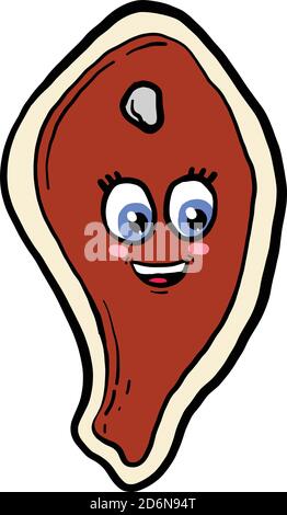 Steak icon blue vector isolated Stock Vector Image & Art - Alamy
