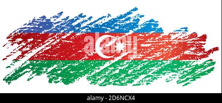 Flag of Azerbaijan, Republic of Azerbaijan. Bright, colorful vector illustration Stock Vector