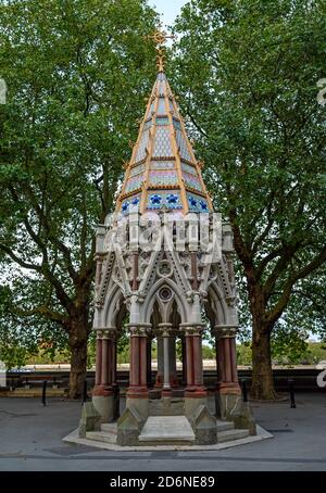 Buxton Memorial Fountain in Victoria Tower Gardens, Westminster, London, UK. This water fountain commemorates the emancipation of slaves in 1834. Stock Photo