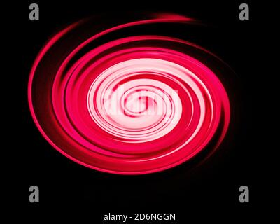 Red abstract spiral on a black background. Stock Photo