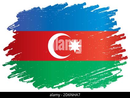 Flag of Azerbaijan, Republic of Azerbaijan. Bright, colorful vector illustration Stock Vector