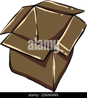 Empty box, illustration, vector on white background Stock Vector