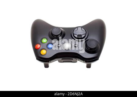 game remote gamepad with buttons and analog control of video games,  entertainment device wireless joystick isolated on white background top  view, nobo Stock Photo - Alamy