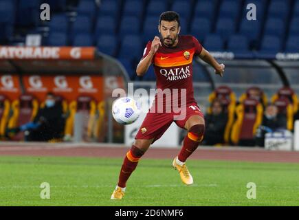 Rome, Italy. 18th Oct, 2020. Roma s Pedro in action during the Serie A soccer match between Roma and Benevento at the Olympic Stadium. Credit: Riccardo De Luca - Update Images/Alamy Live News Stock Photo