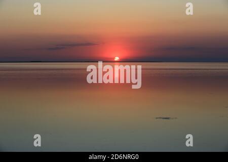 nice sunset landscsape over sea Stock Photo