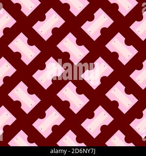 Pencils sharpener, seamless pattern on dark red background. Stock Vector