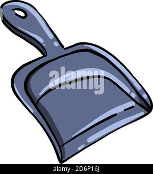 Blue dust scoop, illustration, vector on white background Stock Vector