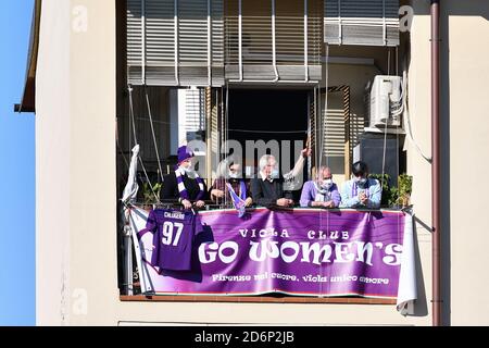 Fans of Fiorentina during the italian soccer Serie A match ACF Fiorentina  vs Hellas Verona FC on March 06, 2022 at the Artemio Franchi stadium in  Florence, Italy (Photo by Valentina Giannettoni/LiveMedia/Sipa