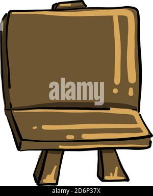 Small painting stand, illustration, vector on white background Stock Vector