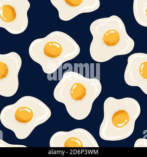 Seamless pattern with textured eggs. Vector. Stock Vector