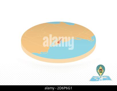 Flat style map of State of Delaware, USA. Delaware outline. Vector ...