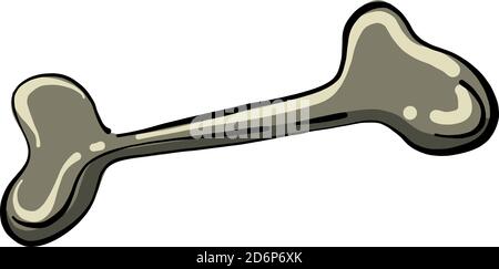 Thin bone, illustration, vector on white background. Stock Vector