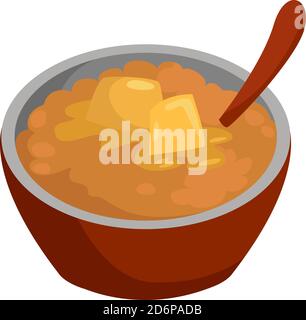 Delicious harees, illustration, vector on white background. Stock Vector
