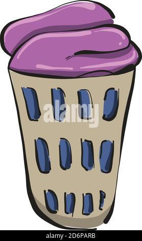 Dirty laundry, illustration, vector on white background. Stock Vector