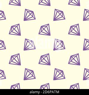 Transparent diamonds,seamless pattern on white background. Stock Vector