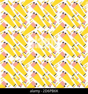 Yellow lighters,seamless pattern on white background. Stock Vector