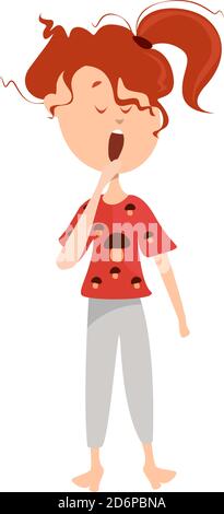 Early in the morning, illustration, vector on white background. Stock Vector