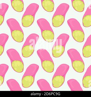 Pink cabbage roll,seamless pattern on white background. Stock Vector