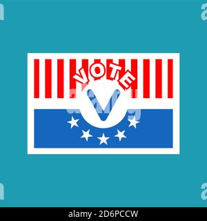 American voice on voting isolated. President elections USA Stock Vector