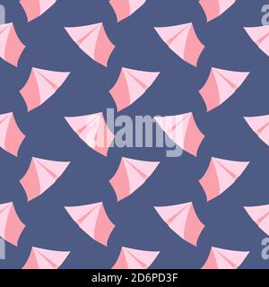 Big white tent,seamless pattern on purple background. Stock Vector