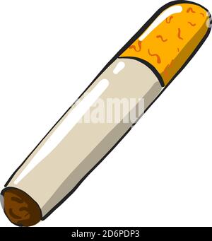 Small cigarette, illustration, vector on white background. Stock Vector