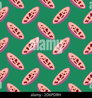Soup in a bowl,seamless pattern on green background. Stock Vector