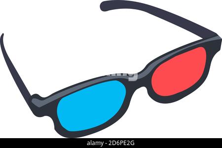 Cinema glasses, illustration, vector on white background Stock Vector