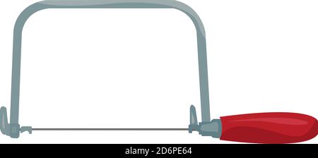 Coping saw, illustration, vector on white background Stock Vector